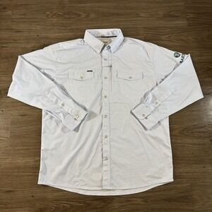 Poncho Shirt Mens L Blue Gray Check Long Sleeve Pearl Snap Regular Fit Casual